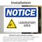 Signmission Laboratory Area Sign With Symbol, 14 in W x Rectangle, Vinyl Decal OS-2PACK-NS-D-1014-L-13935 - alternate 3